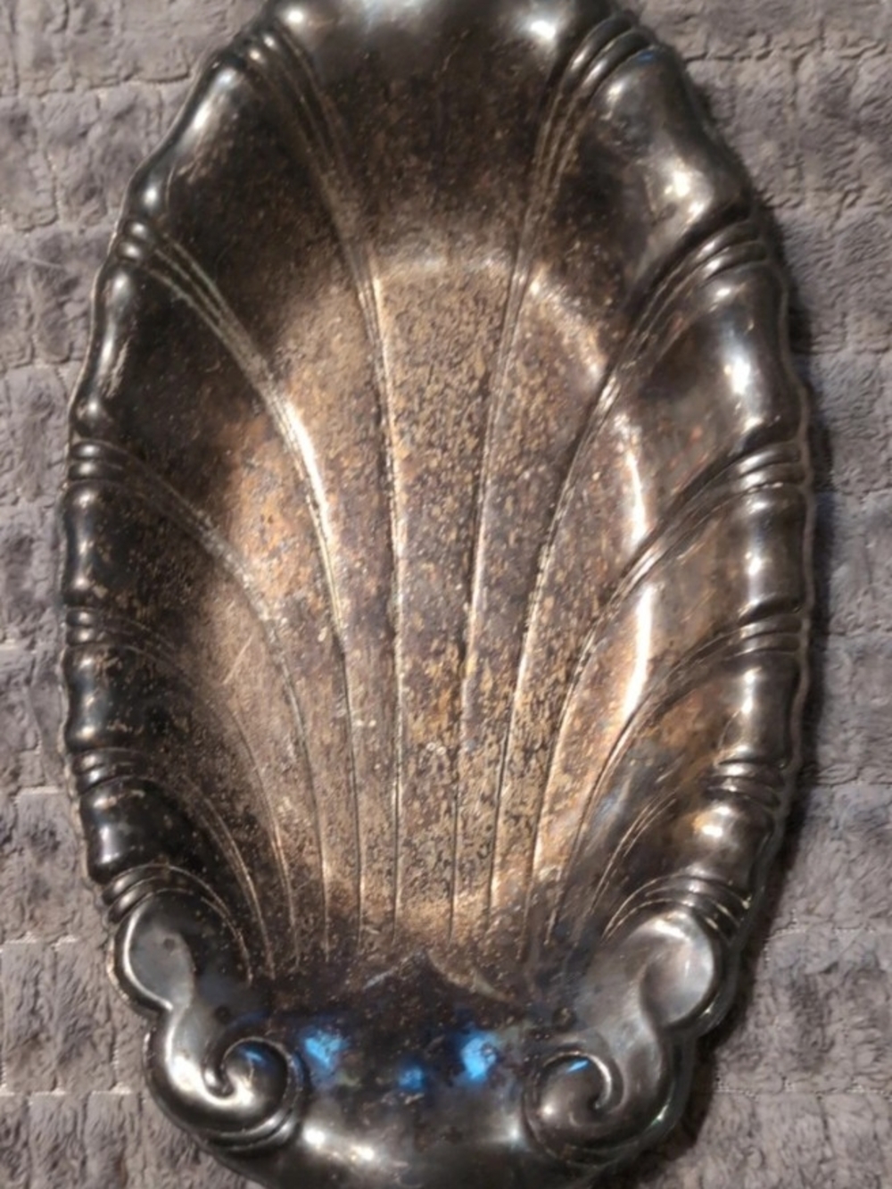 Vintage Neptune silver tray